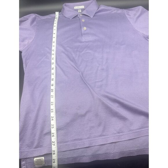 Peter Millar Men’s Purple Cotton Performance Golf Polo Sz L - Picture 8 of 8
